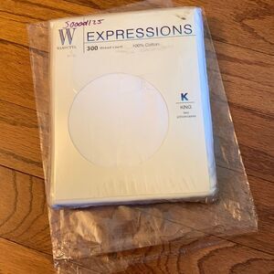 WAMSUTTA 300 thread count king size set of two pillowcases white.